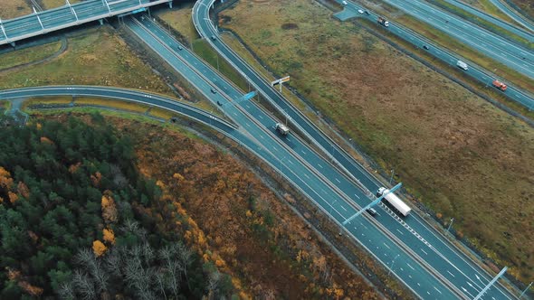 Multilevel Interchange with Driving Cars By Golden Forest alt