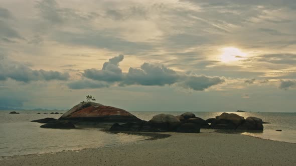 Time Lapse of Dark Sunset Clouds Majestic Sunset or Sunrise Seascape Cloudscape Sky and Clouds