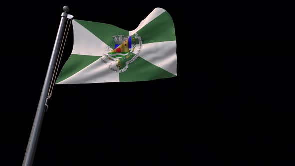 Flag Of Porto City (Portugal ) With Alpha Channel 4K alt