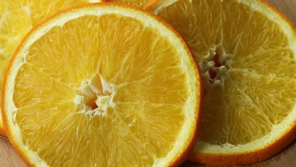 Orange Slice Is Rotting Fruit Quickly Become Small and Wrinkled Decay Timelapse Shot alt