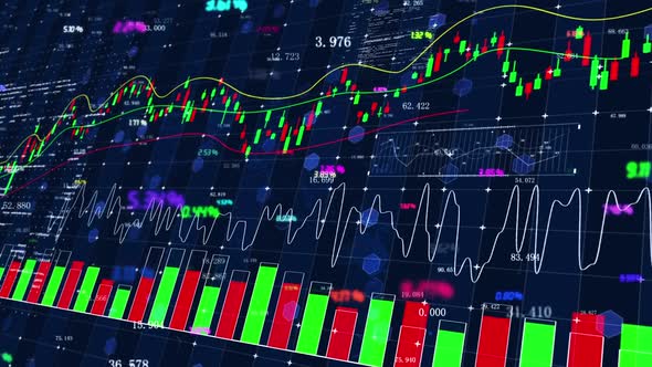 Fintech Stock Market Trend Chart Data Chart