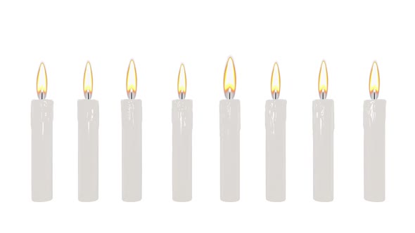 Burning White Candles