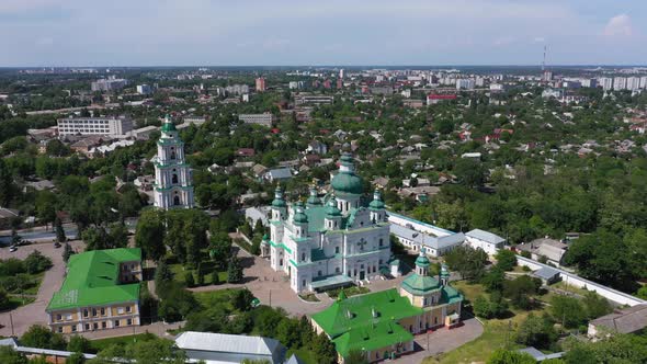 Trinity Monastery in Chernigov Ukraine Aerial View