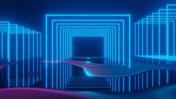 3d Render Squares Seamless Background Looped Animation alt