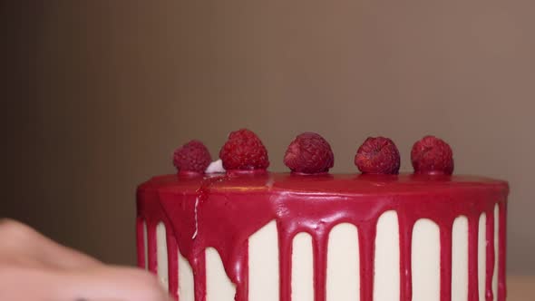 The Frozen Wax of Burnt Candles is Removed From the Cake alt