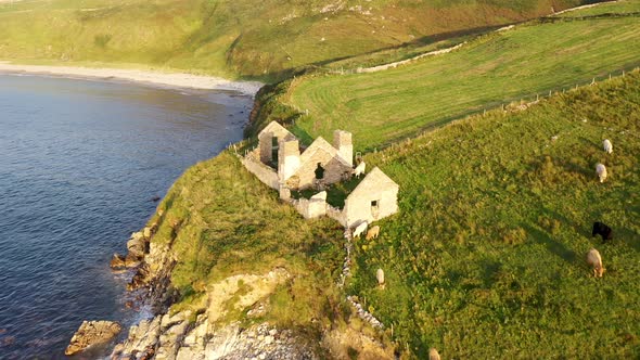 The Remains of the 1790 to 1805 Kelp Factory Teach Dearg or the Red House at Crohy Head Near Maghery alt