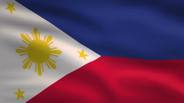 Philippines Windy Flag Background 4K alt