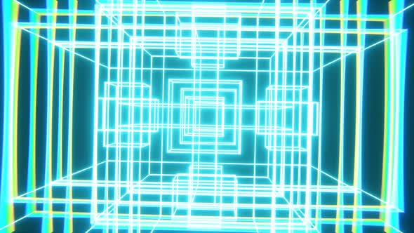 Cyclic Strobe Light Vj Of The Neon Pyramid 02