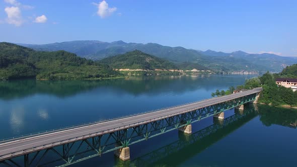 Side view of bridge over water alt