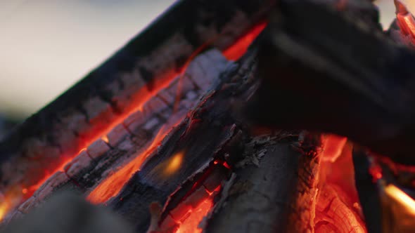 Close up view of a fire alt