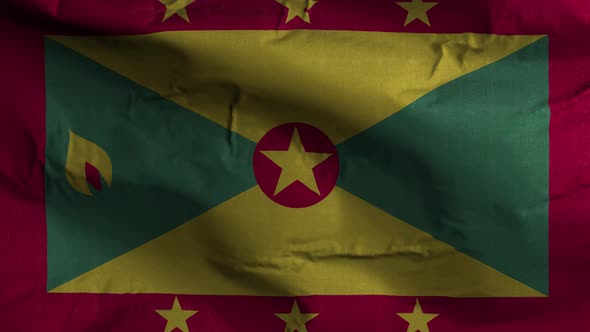 Grenada Flag Textured Waving Background 4K alt