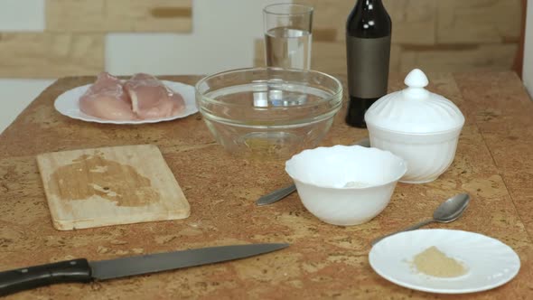 Ingredients To Cook Chicken on the Table