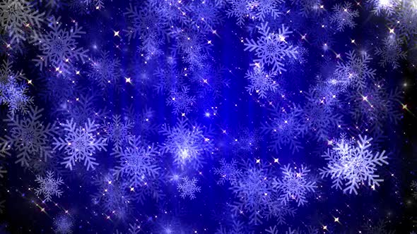 4k Glow Snowflakes