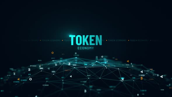 Token Economy Cryptocurrency Digital Globe Animation 4K alt