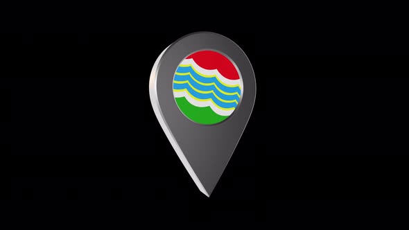 3d Animation Map Navigation Pointer With Flag Of Tiraspol (Moldova) With Alpha Channel - 4K alt