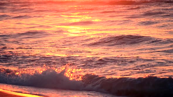 Water Small Calm Waves of the Ocean of the Sea Close alt