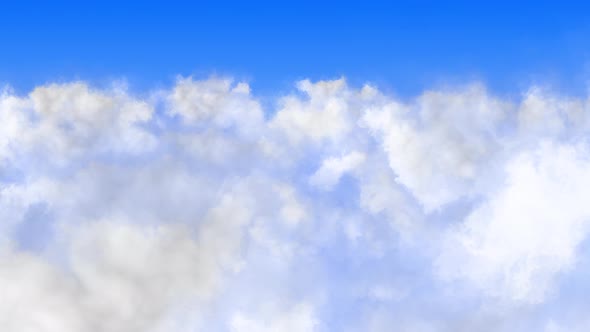 Realistic clouds in the blue sky - 4K.
