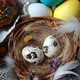 Easter Basket with Eggs Cake Dried Flower Zoom Out - VideoHive Item for Sale