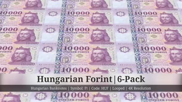 Hungarian Forint | Hungary Currency - 6 Pack | 4K Resolution | Looped alt