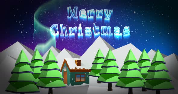 Illustration of christmas greeting with merry christmas message 4k alt