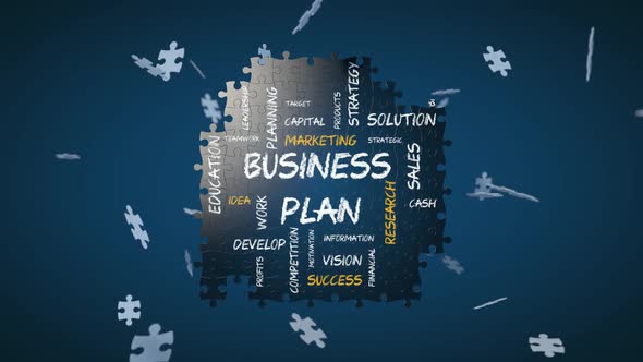 Jigsaw Puzzle Forming A Business Plan Concept alt