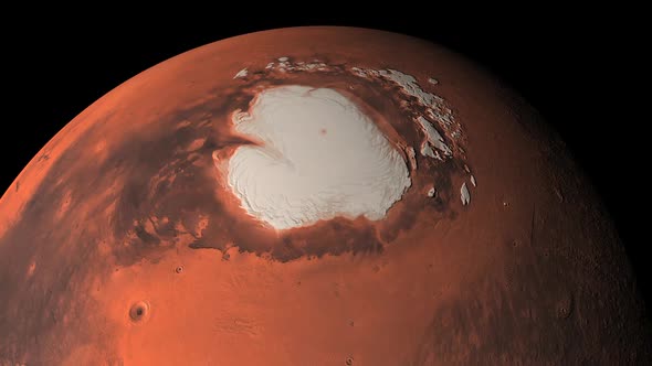 Mars Pole Planet 3d Loop 