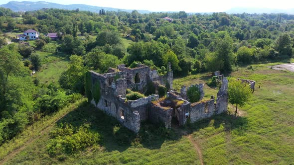 Ruins Castle House of Shevardnadze Princes Near Guadauta of Abkhazia alt