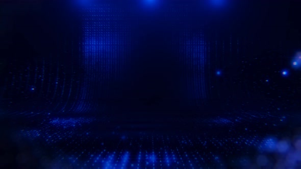 Blue Stage Lighting Background 4K