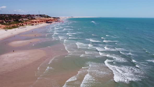 Northeast Brazil. Canoa Quebrada Beach at Ceara state. alt