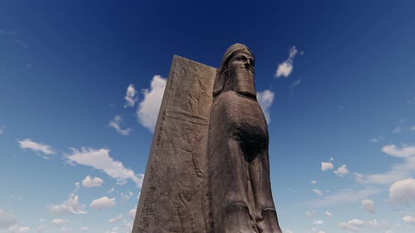 4K Ancient Sumerian Statue alt