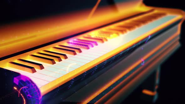 Piano And Abstract Piano Keys 4k By 2ragon Videohive