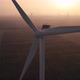 Close-up of wind turbine blades at sunset or sunrise. - VideoHive Item for Sale