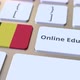 Online Education Text and Flag of Belgium on the Buttons - VideoHive Item for Sale