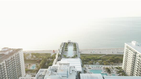Flight Along Hotel Roof Swimming Pool alt