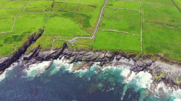 Beautiful Aerial View of Valentia Island. Locations Worth Visiting on the Wild Atlantic Way. Scenic