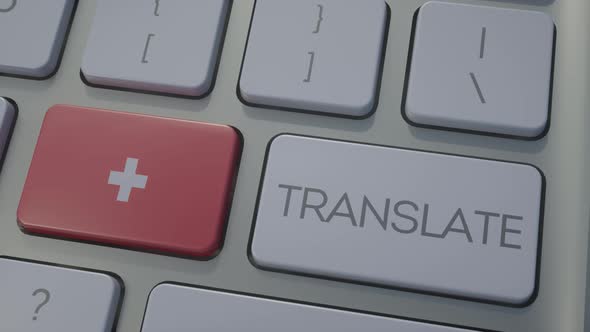 Translate Concept on Keyboard with Switzerland Flag alt