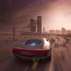 4K fake shooter and racing gameplay. Getting to the city through the desert at sunset - VideoHive Item for Sale