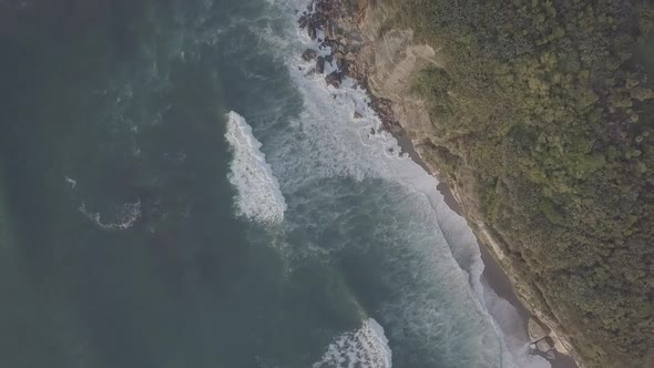 Top-down view of New Zealand coast