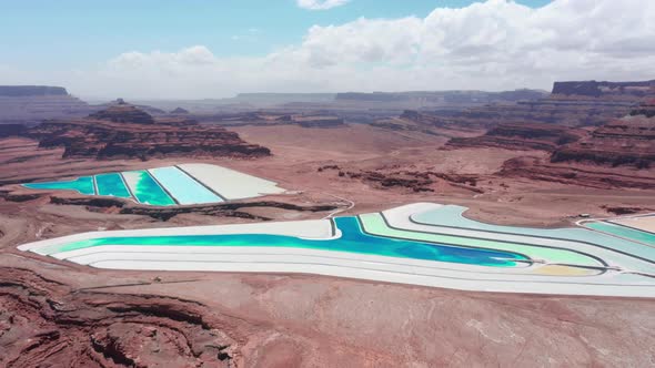 Industrial Site Salt Evaporation Potash Pond Mining Industry in Pure Nature alt