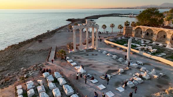Temple of Apollo aerial view alt