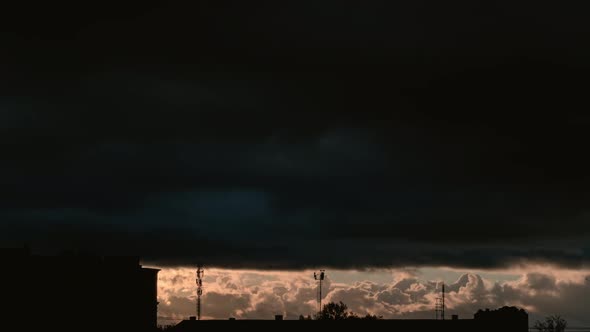 Timelapse Storm Over the City