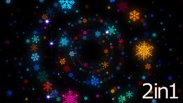 4k Circle Snowflakes  Christmas Backround