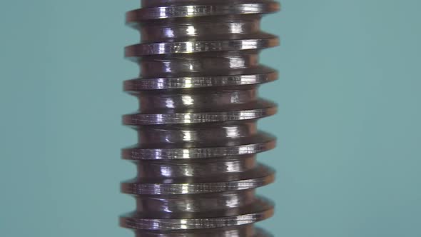 Steel Rod With A Screw Thread