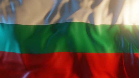 Bulgaria Flag with Edge Bump