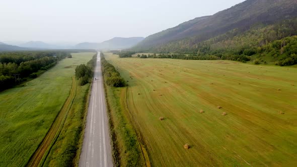 roads and fields of agriculture