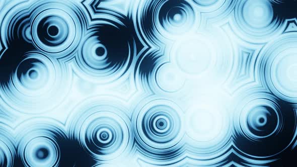 Motion light and particles circles, blue abstract seamless loop