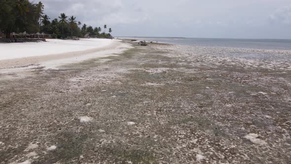 Zanzibar Tanzania  Aerial View of Low Tide in the Ocean Near the Coast alt