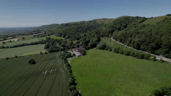 Little Malvern Hills AONB Worcestershire UK Aerial Landscape