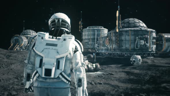 Astronaut at Space Base