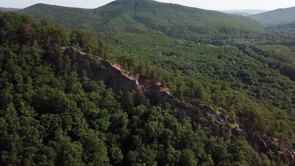 Aerial Nature View of Caucasus Mountain at Sunny Morning alt